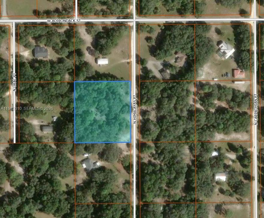 Residential vacant lot, 2.5 acres. Due diligence is recommended and should be completed before submitting an offer.