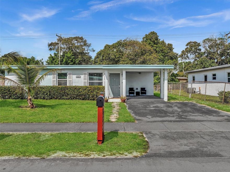 3-bedroom, 2-bath single-family home in the heart of Fort Lauderdale offering space, functionality, and great indoor-outdoor living. Step inside to a bright, open layout with tile flooring throughout and a flexible living and dining area that flows into the kitchen, giving you plenty of room for everyday living or hosting guests. Both bathrooms feature tiled showers and practical layouts designed for daily use. Out back is where this home really stands out, with a spacious yard and a patio seating area already set up, perfect for gatherings or relaxing outdoors. The yard is open and not fenced, offering flexibility to customize the space to your needs, and features mature coconut, mango, and avocado trees that add both character and value. A storage shed provides extra convenience. Hurricane impact windows throughout offer added protection and peace of mind. Located just minutes from the Swap Shop with easy access to I-95, 595, and the Turnpike, and close to shops and schools, making daily errands and commuting simple. If you’ve been looking for a home with space, outdoor potential, and a central location, this is one you’ll want to see. Schedule your showing today.