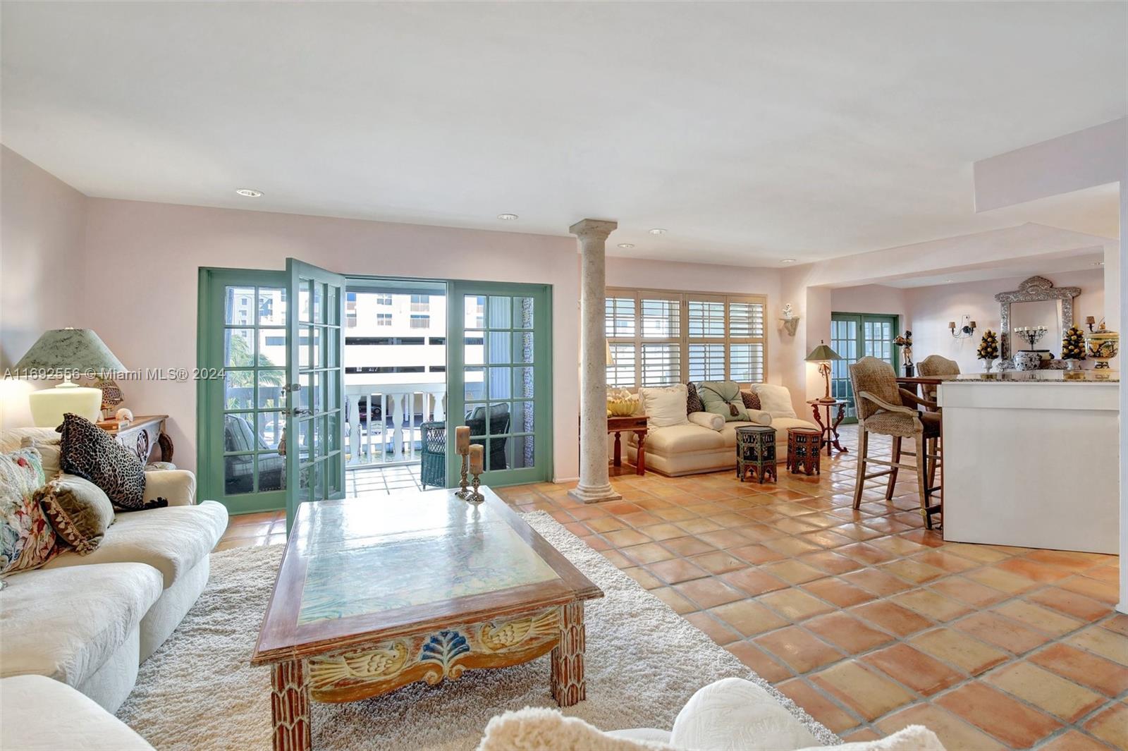 ONE OF A KIND! THIS 2 BD/ 2 BA DOUBLE UNIT (307/308) OFFERS A BREATHTAKING WATER VIEW THROUGHOUT & FROM 2 LARGE BALCONIES! HUGE LIVING ROOM AND DINING ROOM, RENOVATED OPEN KITCHEN WITH TOP OF THE LINE APPLIANCES, RENOVATED BATHROOMS, LARGE ROOM SIZED CLOSET, WET BAR, AND MORE. INCLUDES 2 ASSIGNED PARKING SPACES.