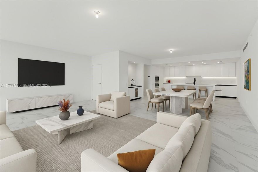 Be the first to live in this Penthouse at the newly constructed 160 Marina Bay -- an exclusive, ultra-luxury waterfront condominium. Enjoy highly sought-after east-facing views over the Las Olas Isles and the lush landscaping of multi-million dollar estates—not west-facing into multi-family buildings. This 3-bed, 3.5-bath flow-through Penthouse offers over 3,300+ Tot SF, 10' ceilings, a private elevator lobby, Italian cabinetry, built-in dining room bar, and an expansive waterfront terrace. Boat slip included! Centrally located within walking distance of downtown Las Olas and the beach: the perfect blend of beach and city! Directly on the stunning waterways of the "Venice of America" with no fixed bridges. Move-in ready. Furniture virtually staged.