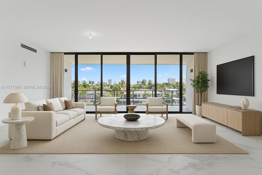 Be the first to live in this Penthouse at the newly constructed 160 Marina Bay -- an exclusive, ultra-luxury waterfront condominium. Enjoy highly sought-after east-facing views over the Las Olas Isles and the lush landscaping of multi-million dollar estates—not west-facing into multi-family buildings. This 3-bed, 3.5-bath flow-through Penthouse offers over 3,300+ Tot SF, 10' ceilings, a private elevator lobby, Italian cabinetry, built-in dining room bar, and an expansive waterfront terrace. Boat slip included! Centrally located within walking distance of downtown Las Olas and the beach: the perfect blend of beach and city! Directly on the stunning waterways of the "Venice of America" with no fixed bridges. Move-in ready. Furniture virtually staged.