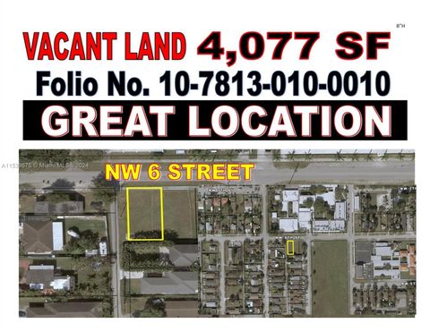 South Florida Vacant Land Commercial Real Estate Listings NW 6 STREET NW 4 AVENUE Homestead FL 33030