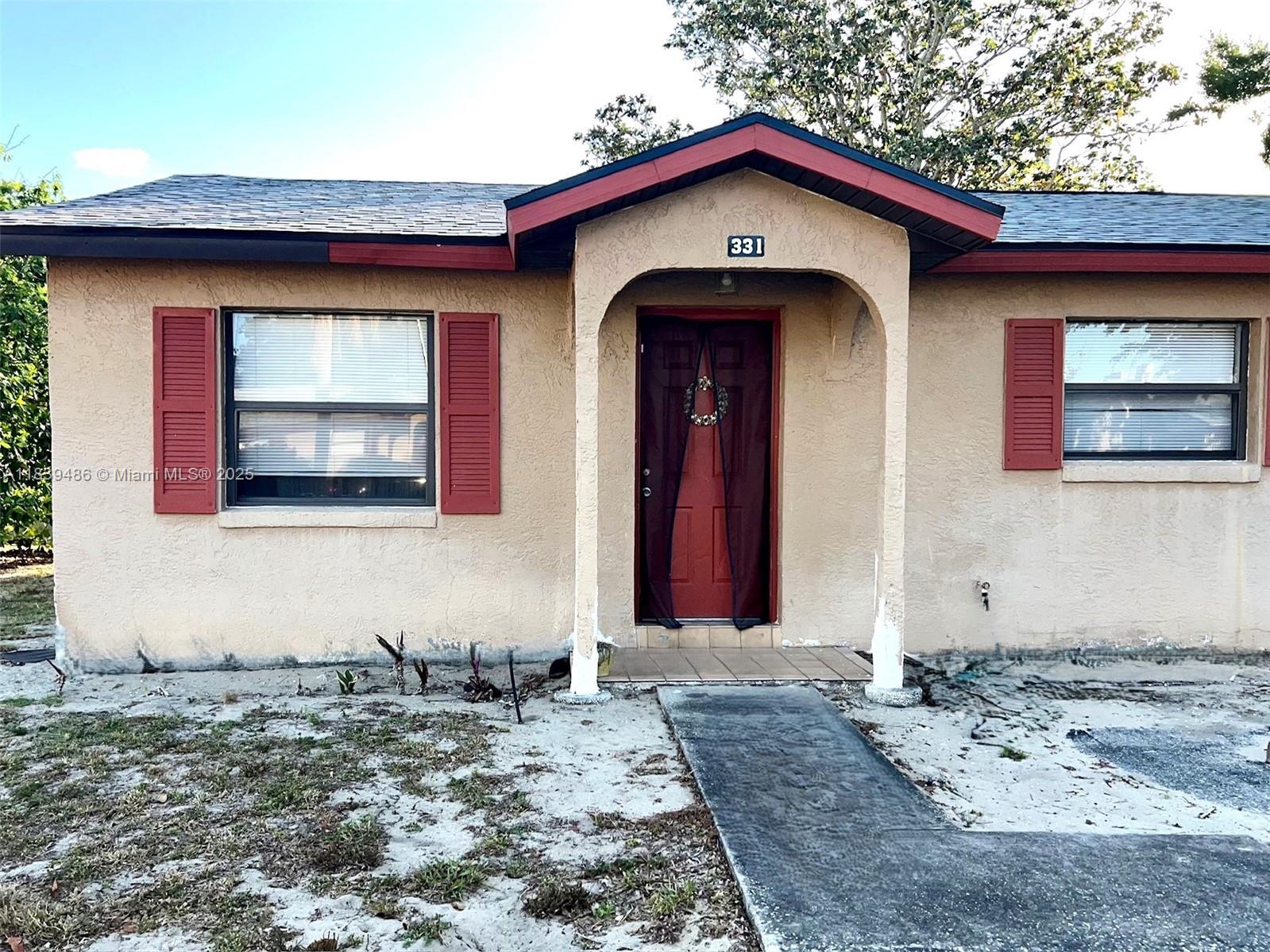2 bedrooms and 1 bath, remodeled. Unfurnished unit. Kitchen with refrigerator, stove, and microwave. Tile & Laminate flooring. Utility room includes washer and dryer. Community pool currently not available. Water and lawn maintenance included with the HOA fees of $255 a month. Association approval required $150 fee per adult. Pets allowed call association for size restrictions. Allow 3 weeks for approval. Garden needs TLC. Available for July 14, 2025.