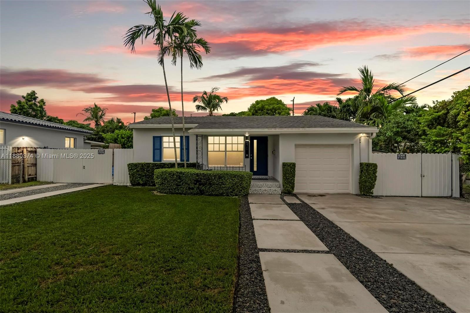 In the heart of Miami, steps from Coral Gables, this impeccably updated 2BR/1.5BA smart home blends modern luxury with ultimate convenience. Enjoy Nest climate control, Ring security, an EV charger, and brand-new stainless steel appliances. Designer kitchen and bath renovations elevate daily living, while a massive patio, artificial-turf yard, outdoor kitchenette, and TV create a private resort-style escape. Ample gated parking accommodates multiple cars, boats, or RVs, with a storage shed for extras. Lawn care included. Pet-friendly. Minutes to Miracle Mile, Brickell, Downtown, and MIA Airport.