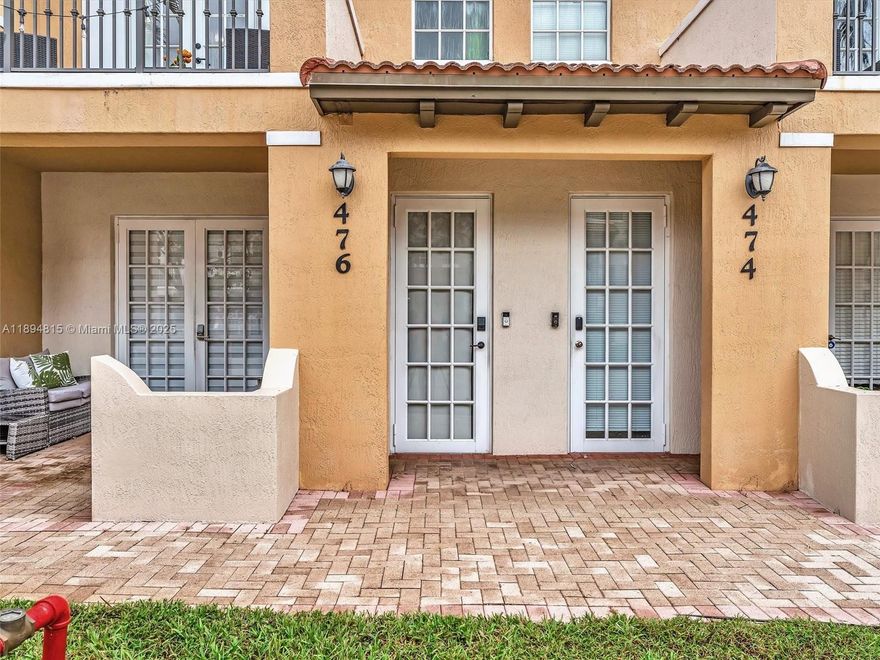 Welcome to this beautifully maintained townhome in the highly sought-after Cobblestone gated community of Pembroke Pines. Ideally located near I-75, premier shopping, dining, entertainment, and A+ rated schools, this home offers both comfort and convenience. The bright open living area connects to a beautiful kitchen space with stainless steel appliances & ample cabinet storage. French doors open to a private patio, perfect for morning coffee or evening gatherings. Upstairs, each bedroom features a private ensuite bath, and the primary suite includes a relaxing balcony retreat. Enjoy one assigned parking space plus additional parking, in-unit washer and dryer, & rent that includes internet & basic cable. Residents have access to a fitness center, clubhouse, & well-kept community grounds.