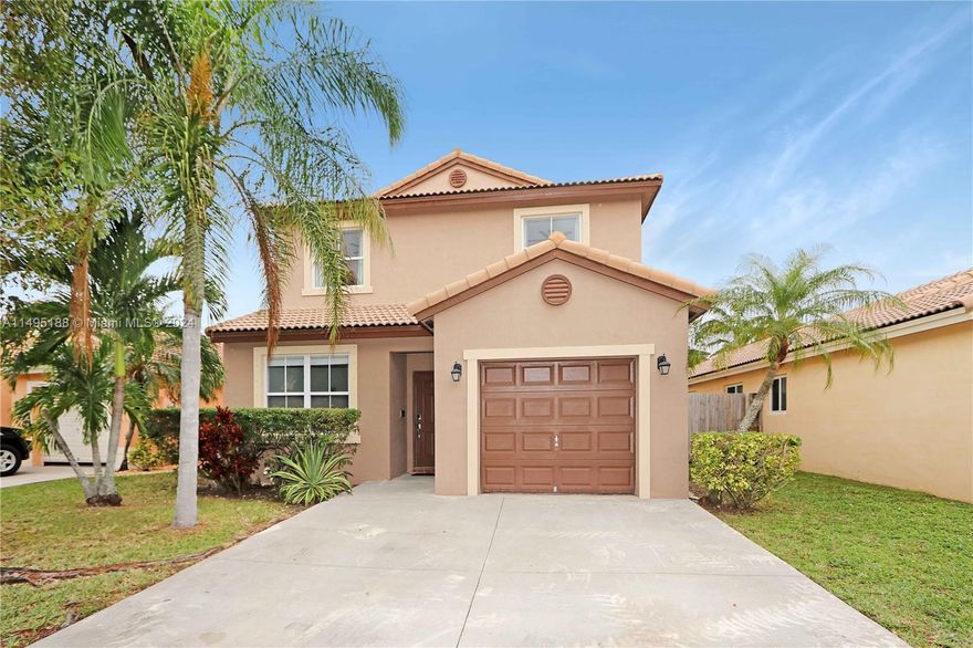 **$5000 credit at closing available to Buyer ** This 3/2.5 spacious home has everything you need!   1-car garage with lots of storage. Updated kitchen appliances. Fully fenced private back yard with patio for relaxing or enjoy the space for entertaining.  Located in The Shores, a Keys Gate Community convenient to shopping, schools and the turnpike.  No CDD! No HOA approval required. Association monthly fee of $267 includes gated entry with 24-hr security, alarm, Directv and AT&T fiber internet.  Please send listing agent DU/Pre-Approval to schedule showing.