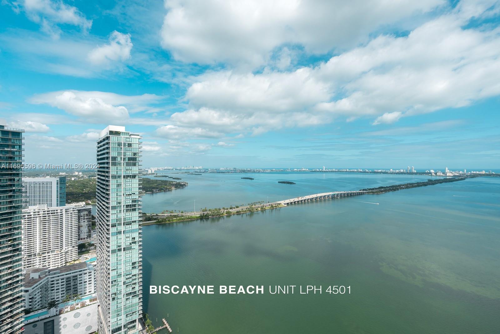 Take a look at this stunning Lower Penthouse 2BD/2.5BA on the 45th floor of Biscayne Beach in Edgewater Miami with breathtaking City and Biscayne Bay views. Designed by Thom Filicia, this residence features a private elevator, Miele appliances, ceramic tile flooring throughout (including the balcony), powered shades, an open floor plan, floor-to-ceiling windows, high ceilings, and a wraparound balcony. This unit includes tandem parking for two vehicles. Enjoy unparalleled amenities, including a Bayfront Beach Club. It is ideally located near the Miami Design District, Midtown, Wynwood, Downtown, and Brickell.