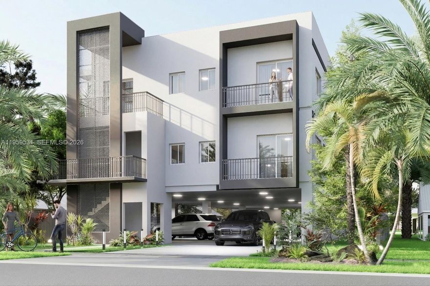 Prime development opportunity in the heart of Hollywood’s North Downtown District. The property is offered with an approved site plan for a 5-unit multifamily building, allowing a streamlined path to development.
The vacant and cleared lot is zoned ND-1 (North Downtown District 1) and consists of 8,047 SqFt, with alley access, providing added flexibility, services, and overall site functionality.
The approved project features a three-story multifamily building with ground-floor parking and five residential units above. Each unit is designed with 2 bedrooms and 2.5 bathrooms, and the site plan includes a total of 9 parking spaces.
Seller will deliver the approved site plan prior to or at closing, allowing the buyer to bypass the entitlement phase and move directly toward permitting.
Excellent location just minutes from Downtown Hollywood, major corridors, dining, retail, public transportation, and approximately 5 minutes from the beach. The area continues to experience strong redevelopment momentum, with short-term rental activity expanding nearby, adding potential upside depending on future use and strategy.