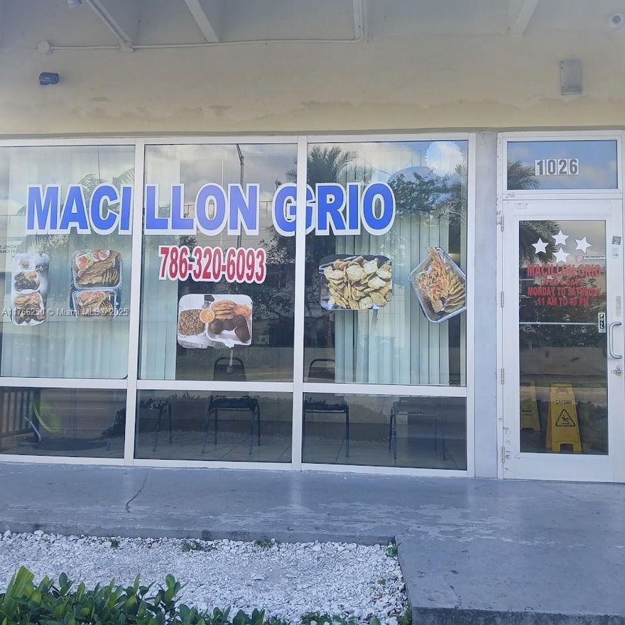 ASSET SALE of Macillon Grio Fish & Chicken – A North Miami Beach Staple! 
After 14+ years of success, Macillon Grio Fish & Chicken, a beloved local favorite, is now selling all kitchen equipment and fixtures. This highly profitable, take-out restaurant has built a loyal customer base and a strong reputation in the North Miami Beach and North Miami areas.

Asset Sale Only – Business Name is NOT included in the sale.

High-Traffic Area – Established customer base
Great Opportunity – Perfect for expanding or launching your own concept
Don’t miss out! This opportunity won’t last long!
HURRY! This is a rare opportunity to own a well-established, high-demand restaurant. It will NOT last!
Contact the listing broker today for more details and to schedule a showing appointment!