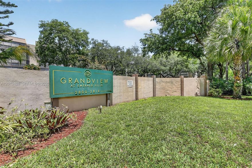 Experience exceptional PENTHOUSE living in Hollywood! This oversized QUEENSBURY model in  Grandview of Emerald Hills features 2 bedrooms, 2.5 baths, and 1,845 sq. ft. of spacious living area. Enjoy breathtaking skyline views of lush greenery and the iconic Hard Rock Casino from your expansive wraparound porch—perfect for entertaining or unwinding. This unique residence also offers a formal dining room/office space, an option to create a  3rd bedroom in the expansive living room.  The unit comes with 2 assigned parking spaces.ONE YEAR RENTALS ALLOWED
 Resort-style amenities include 24-hour security, a clubhouse, heated pool, fitness center, sauna, steam room, jacuzzi, game room, barbecue grills, and dedicated party and sitting areas. Ideally situated between Miami and Fort Lauderdale, close to Fort Lauderdale Airport, beaches, restaurants, entertainment, and houses of worship. 

Luxury, location, and lifestyle come together in this rare penthouse opportunity!