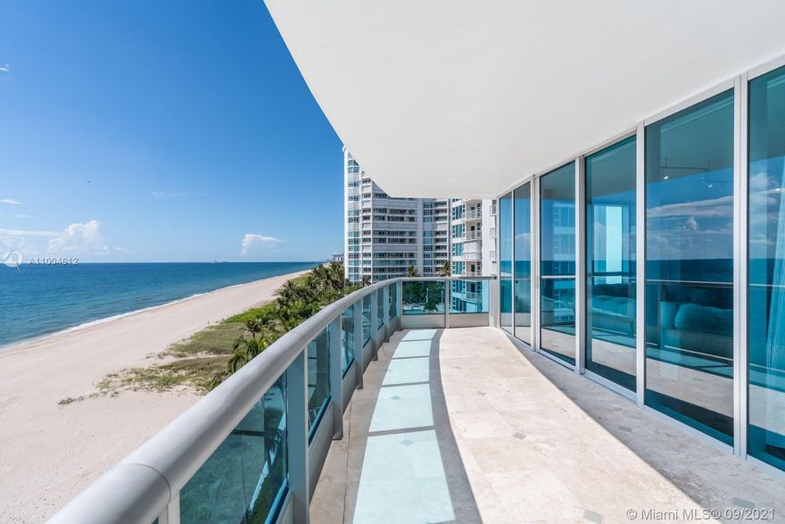 Located in one of the most sought-after addresses in Lauderdale By The Sea, this one-of-a-kind 5,100+ SF home defines custom elegance. Rise into this 5-bedroom, 5.5 bath combined double unit via semi private elevator, and get swept away by the stunning ocean views upon entry. Exquisite black marble floors and floor-to-ceiling windows accentuate the highly customized interior, with formal, informal, media, & dining spaces ideal for entertaining. Watch sunrise and sunset from any of the seven spacious terraces. From the wet bar to the built-in vanities, every detail is bespoke, including two master closets & a master bathroom tub overlooking the ocean. Additional amenities include private beach access w/ beach attendants, resort pool & fitness center, tennis courts, dog run, 24/7 concierge.