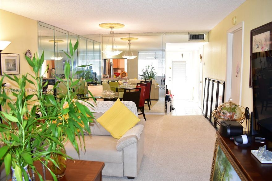 This is an updated condo near Nob Hill Road.  It is the deluxe version of the 1 bedroom, 1 1/2 bath unit which actually has more air conditioned living space than the regular 2/2!  The Florida room in the back accommodates a large bed and is often furnished with a Murphy bed for guests.  The kitchen and bathrooms have been updated and the unit is easy to live in as is, without having any projects to take care of.  Sunrise Lakes Phase 3 is a golf community located about 30 minutes from the beach in Ft Lauderdale and with easy access to plenty of restaurants, shopping and other activities.  Easy to show.  Enjoy a life of inclusivity and leisure in Sunrise.  Maintenance includes water, sewer, cable, WIFI, and monthly pest control.  10 swimming pools, tennis and pickleball courts as well as weekly dances, shows, bingo, movies and more round out the activities offered as part of living in this community.  Come see for yourself!