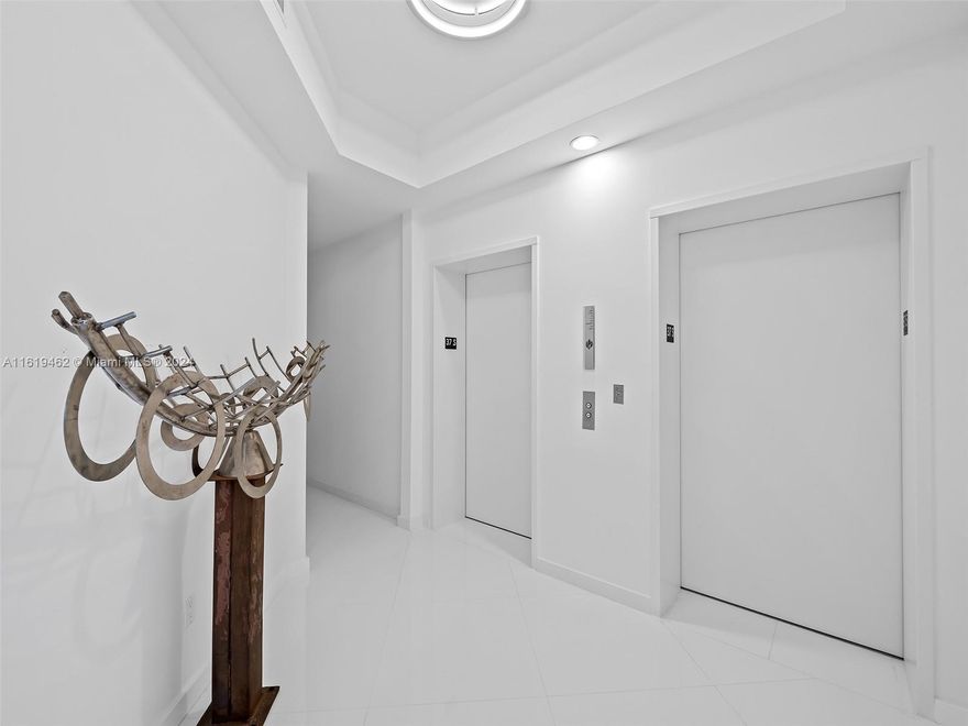 Spectacular, spacious incredible views await you in every direction in this 3395 sq ft DIRECT Oceanfront Flow thru 3 BR 3.5 bath home in the sky! This unit features private elevator foyer, massive kitchen with Italian cabinetry and Miele appliances, huge Great Room and Formal Dining plus a TV Den. This luxurious building features full resort style services and a full range of amenities including Gym / Spa, Cigar room, Wine Salon, Breakfast Room, Tennis, Basketball, Pickleball and Theater. Now offered at 3.199 million a recent 200K price improvement! Don't wait! This is the one for your Buyer!!