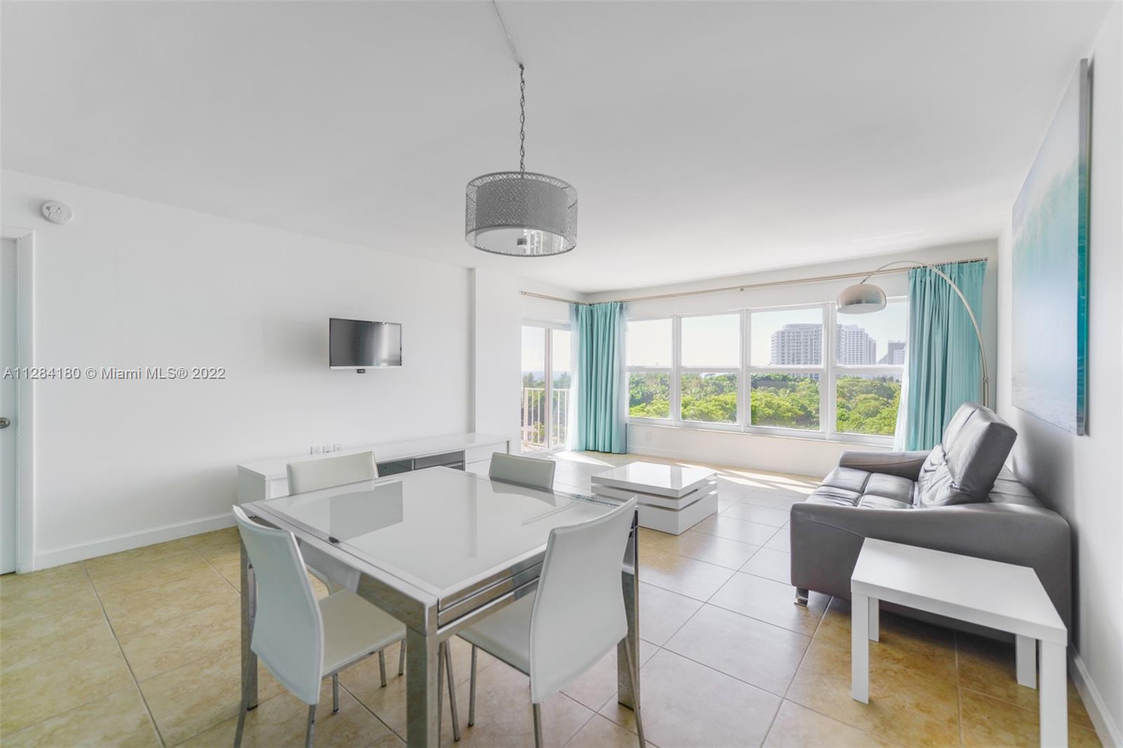 Fully Furnished One Bedroom condo. Walk to the beach, restaurants, Hugh Taylor Birch State Park. Spacious balcony overlooking ocean and Fort Lauderdale beach. Available Immediately for Annual Rental. One assigned parking space. Building has pool, bbq area, gym, laundry room downstairs.