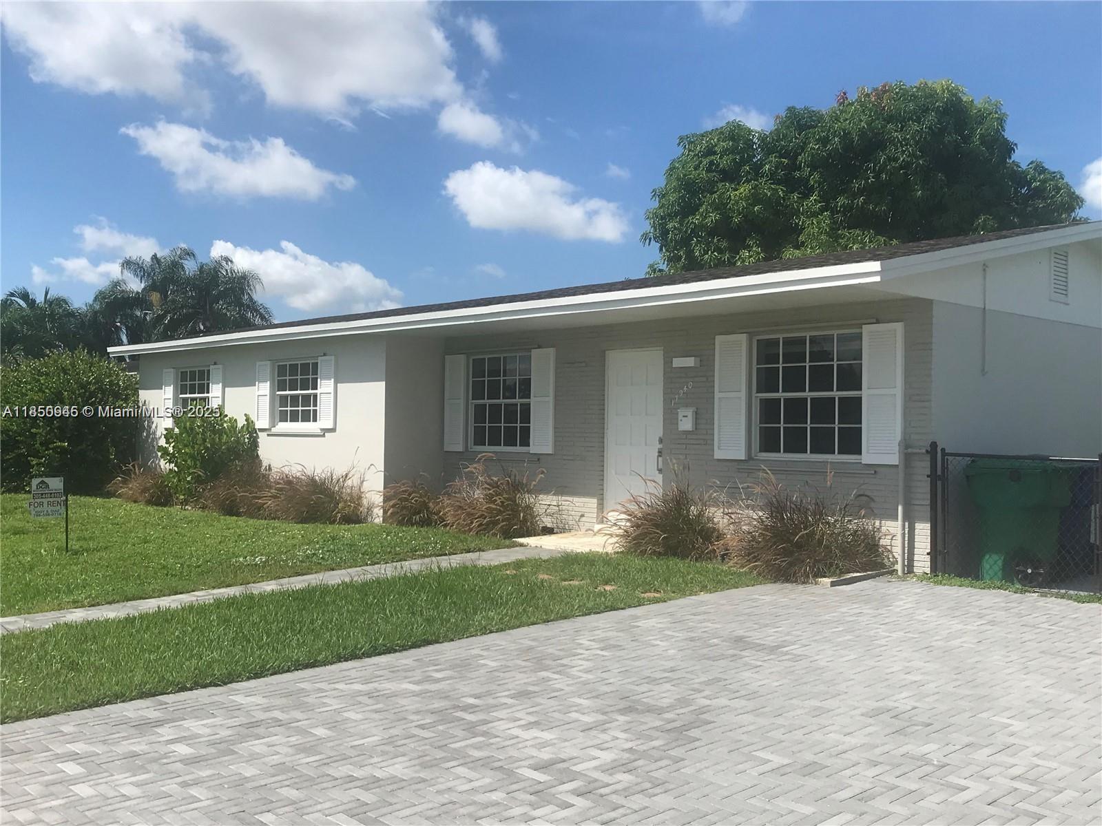 Charming corner lot, 4-bed / 2-bath single family home recently renovated and freshly painted in the very family oriented neighborhood of Palm Spring North. Centrally located next to Miami Lakes.