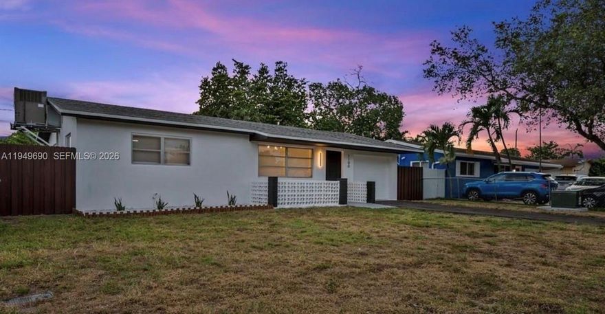 Step into luxury with this freshly renovated 3 bedroom, 2 bathroom haven, where tasteful finishes meet modern comfort. The spacious living areas are bathed in natural light, complemented by a sleek NEW kitchen, NEW Bathrooms, NEW flooring, New AC . IMPACT WINDOWS, and high end finishes throughout. This home is located in the heart of Hollywood surrounded by shopping, restaurants, entertainment and much more