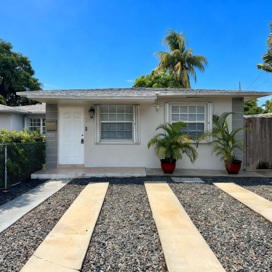 Enjoy the convenience of your own private driveway in this freshly painted 2-bedroom, 1-bathroom duplex offering 700 sq. ft. of thoughtfully designed living space. Recently remodeled, the home features a modern kitchen with brand-new stainless steel appliances, sleek quartz countertops, and a matching backsplash.  and side yard, providing both comfort and privacy. Washer/dryer hookups are available, giving tenants the option to install their own laundry machines.