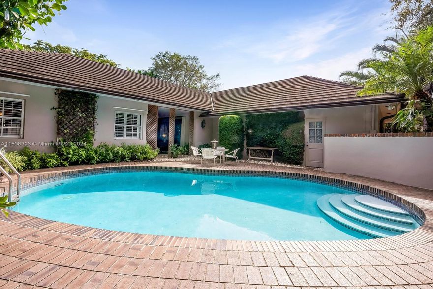 FIRST TIME ON THE MARKET!!!  BEAUTIFUL ONE-STORY HOME IN PRISTINE CONDITION.  GREAT OPPORTUNITY TO OWN IN THIS SOUGHT-AFTER SOUTH GABLES CUL-DE-SAC STREET OF ONLY 5 HOMES OFF OLD CUTLER ROAD. 16,800 SQ. FT. LUSH CORNER LOT. FLOOR PLAN OFFERS 3 BEDROOMS & 4 BATHS, WOOD BURNING FIREPLACE, AND HIGH CEILINGS.  ADJUSTED SQ. FT. 3,561, LIVING SQ. FT. 2,880 SQ. FT., FOR A TOTAL OF 4,121 SQ. FT. AS PER MIAMI-DADE COUNTY PUBLIC TAX RECORDS. HEATED POOL AND DECK WITH SUMMER KITCHEN, AND ADJACENT FREE-STANDING CABANA WITH BATH AND STEAM SHOWER.