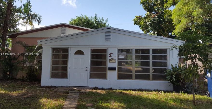 Great location in the City of North Miami Beach. A MUST SEE FOR INVESTORS. LOTS OF POTENTIAL. As is condition. Cash only. Quiet street. Desirable neighborhood. 2 bedrooms 1 bath plus a den. Detached garage. Bring your offers. Easy to show.