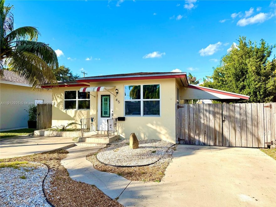 MOVE IN WITH 1st month rent and 1 month Deposit! Welcome to this beautifully maintained 2-bedroom, 1-bath home in the East Dania Beach area! Just a short drive or a scenic bike ride to the beach,  Very close to downtown hollywood many shopping areas and restaurants. Close to Olsen middle school and South broward high. WATER /sewer , lawn maintenance, and trash IS INCLUDED WITH RENT.. Property can come furnished or unfurnished.  PETS ARE WELCOME. Unit has open floor plan with abundant natural light,  impact windows for safety and energy efficiency. WOOD FLOOR living room and bedrooms and TILE in kitchen. Granite counter tops in kitchen. The large fenced yard provides ample space for outdoor entertaining. There is a 1/1 studio connect to home , but it has private entrance.