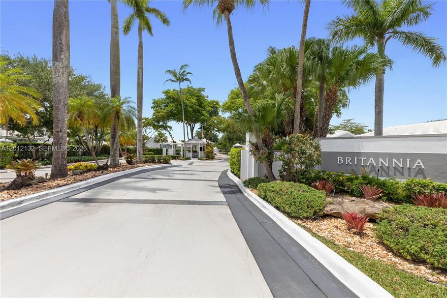 Rarely available 4-bedroom, 3-bathroom home in the highly sought-after gated community of Britannia. Offering approximately 1,900 sq ft of living space, this residence features a desirable and functional floor plan with a full bedroom and bathroom on the first floor, perfect for guests, in-laws, or a private home office. Step outside to a beautifully landscaped backyard filled with mature greenery, creating a serene and private outdoor retreat. With ample space to build a pool, this property offers exceptional potential for outdoor living and entertaining. The home backs directly onto a tranquil canal-side green space with immediate access to a peaceful walking and biking path, ideal for enjoying the outdoors right from your backyard. Inside, the home is filled with natural light and offers spacious living areas designed for both comfort and entertaining. Features include porcelain flooring, impact windows throughout, and a modern kitchen with stainless steel appliances that opens seamlessly to the main living space. Upstairs, you’ll find three generously sized bedrooms, including a spacious primary suite with an en-suite bathroom. Britannia is a gated community known for its quiet, family-friendly atmosphere, strong demand, and convenient location near major highways, shopping, dining, and everyday essentials.