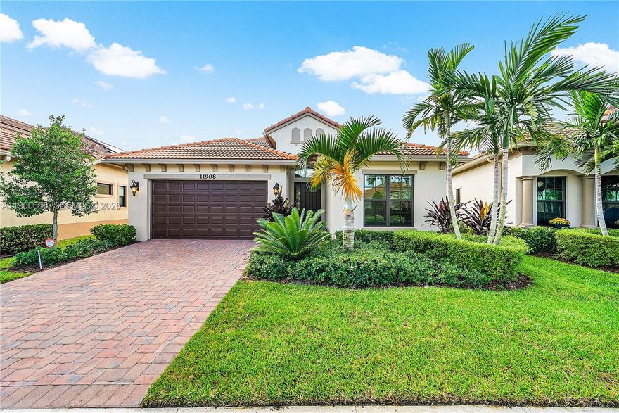 Almost New Immaculate 2022 Barely lived in Turn-key True 3 bedroom 2.5 bathroom Single story 2 car garage home in the exclusive 24hr guard-gated Four Seasons community Parkland. Split, open airy floorpan. Elegant neutral color palette, tray ceilings, and plenty of storage. Kitchen hosts an oversized center island, double ovens and walk in pantry. Primary suite offers 2 ample closets, large shower and dual sinks. Separate laundry room with sink and additional cabinets. Home sits on an oversized fenced in pie lot fitting for the backyard and pool of your dreams. Covered screened in patio. Wired for alarm and lighting fixtures. Community amenities such as cafe, resort style pools, ballroom, bbq area, pickleball/tennis and full gym make living at the Four Seasons the ultimate luxury lifestyle.