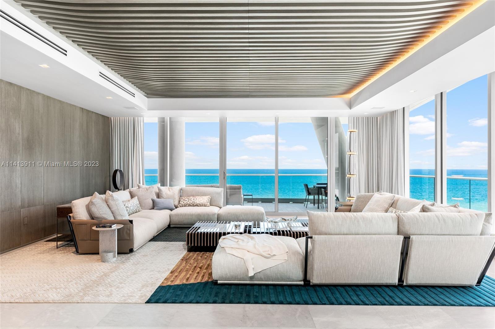 The pinnacle of oceanfront living. This bespoke corner flow through Residence underwent a meticulous renovation featuring the highest quality finishes & detail throughout w/no expense spared. Residence 806 offers 4,487 SF of Living Space w/ 3 large en-suite Bedrooms + Staff Quarters & 4.5 Bathrooms. Enjoy an expansive 1,600 SF Terrace that is 12’ Deep w/ 180 Degree Ocean to Sunset Skyline Views. 10 FT Ceilings & Walls of Glass allow the home to be filled w/ natural light both morning sunrises & evening sunsets. World class amenities & services include a luxury concierge, private & Shabbat elevators, Storage, Cinema, Kids Club, Gym, Spa w/ indoor pool, 2 Outdoor Pools + Beach w/ full service , & walking distance to the Bal Harbour Shops, Four Seasons Surf Club & Shul of Bal Harbour.