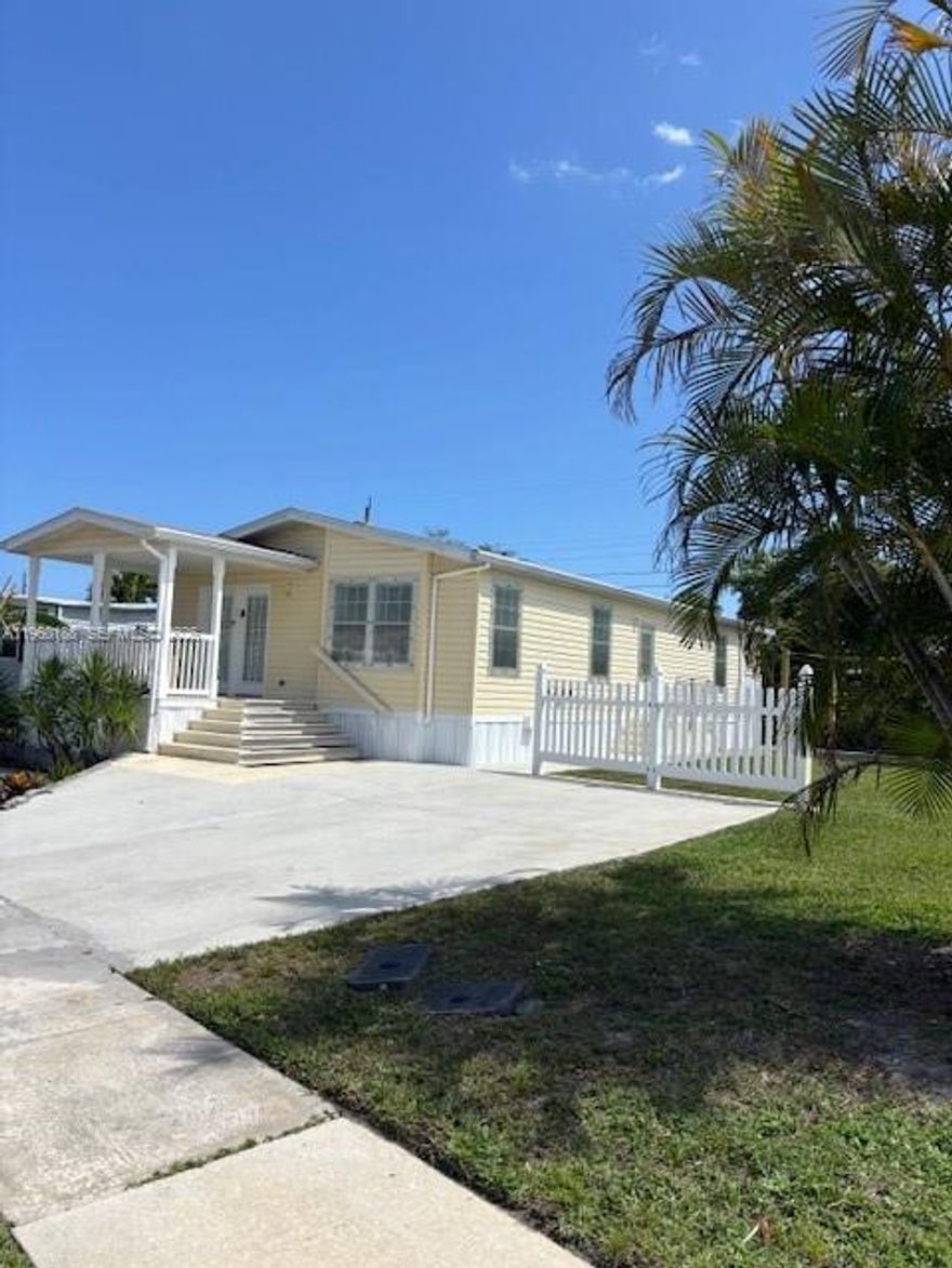 Charming manufactured home built in 2015, perfectly situated in a vibrant community! This well-maintained home offers comfort and convenience, with easy access to restaurants, shopping centers, and a golf course. Just hop in your golf cart and head straight to the beach! Spacious lot in a great location-ideal for full-time living or a relaxing getaway. Don't miss this fantastic opportunity! own your land