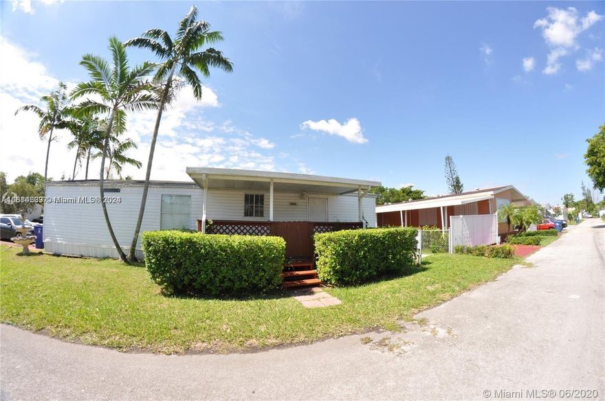 Spacious and affordable 3- bedroom 2-bathroom home in highly desirable Americana Village community. Enjoy access to two pools, a clubhouse, kids park playground, and security and management at site for your peace of mind. 
There's a gas station 7 minutes away from the community, a restaurant (Royd's) 6 minutes away, Fruit and Spice Park is also 7 minutes away, and Publix is only 15 minutes away.
This charming home offers the perfect balance of comfort, convenience and value. Don't miss this opportunity to live in a vibrant neighborhood with everything you need at your doorstep!