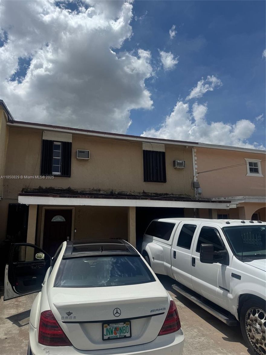 Sold in AS - IS conditions some repairs needed ( Floor of 2nd story bathroom and ceiling on first floor, needs TLC, this unit is centrally located in the Heart of Miami, 3 bedrooms plus an office on the 1st floor, and 1 and half bathrooms, Again sold as is, buyer must repair the property. EASY to show.
