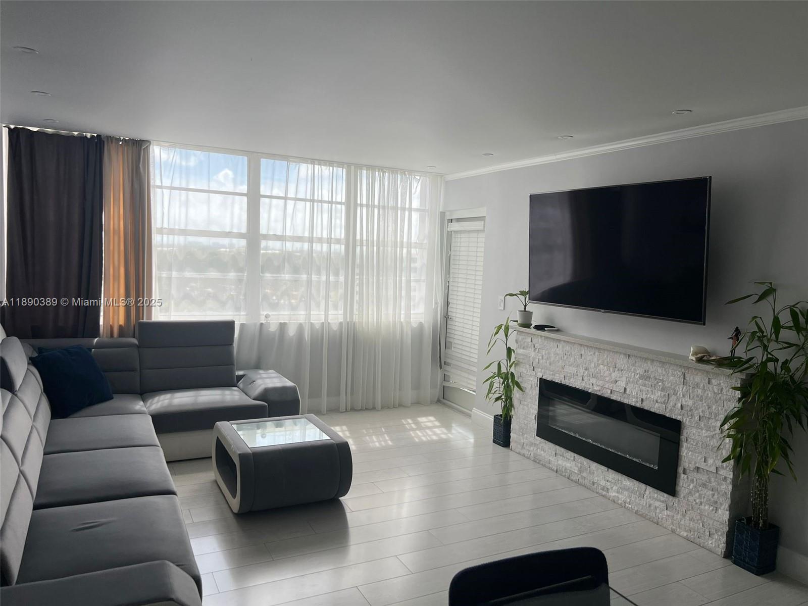 This condo is bright, spacious, and fully renovated, featuring a 1-bedroom, 2-bath layout with extra storage and modern amenities. This apartment has NEW WINDOWS! Residents enjoy two lakefront pools, sundeck, gym, playground, clubhouse, convenience store, salon, library, and a secured lobby. Its prime location offers easy access to highways (I-95, Turnpike, US-1), Aventura Mall, Parks, 5 min walking to dining, LA Fitness, grocery stores,... short drive to Miami and Fort Lauderdale airports, and the new Brightline Train Station. Passed 40-50 year recertifications, this home perfectly combines modern living and accessibility in South Florida.