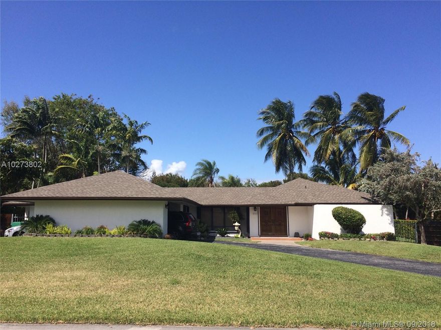Great home in great neighborhood ! Near good schools,  easy access on quiet street. Lot is 15,000sq/ft plenty of space for pool and extras. Property is well kept and in great conditions.  Property is located near Eureka and Old Cutler Rd.  On Cul de sac  . Owner occupied 24 hr notice for showings.