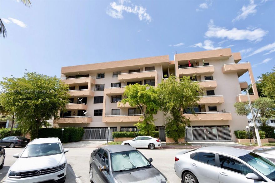 Location! Location! Location! walk to the beach, Beautiful big Apartment, very large corner 2/2 with 2 balconies overlooking street. We are offering a unique opportunity to the top Floor Corner Condo at Abbott Gardens in the highly desirable North Beach district of Miami Beach just 1 block to walk to the beach. WASHER/DRYER IN UNIT, also, 1 deeded parking space within a first floor covered and gated parking garage. Elevators are in the lobby and garage. The garage elevator opens directly to the condo front door providing ease of carrying packages, groceries and deliveries. USE SHOWNIG ASSIST.
