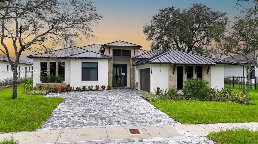 Introducing an exquisite, newly built 2024 estate home located in Pine Rockland Estate. New Construction masterpiece features a single-floor layout with 4 bedrooms and 4,5 baths. Impact windows/doors. Upon entering, the striking 12-foot ceilings.The residence features luxurious matte porcelain flooring throughout.  Modern kitchen, equipped with Wolf appliances, quartzite countertops, & a large island. The property also offers a modern spacious driveway and 2-car garage. Situated in South Miami, it's conveniently located near major expressways, UM, airports, schools, and hospitals. Just minutes from Pinecrest, downtown South Miami, Coral Gables, and the airport.