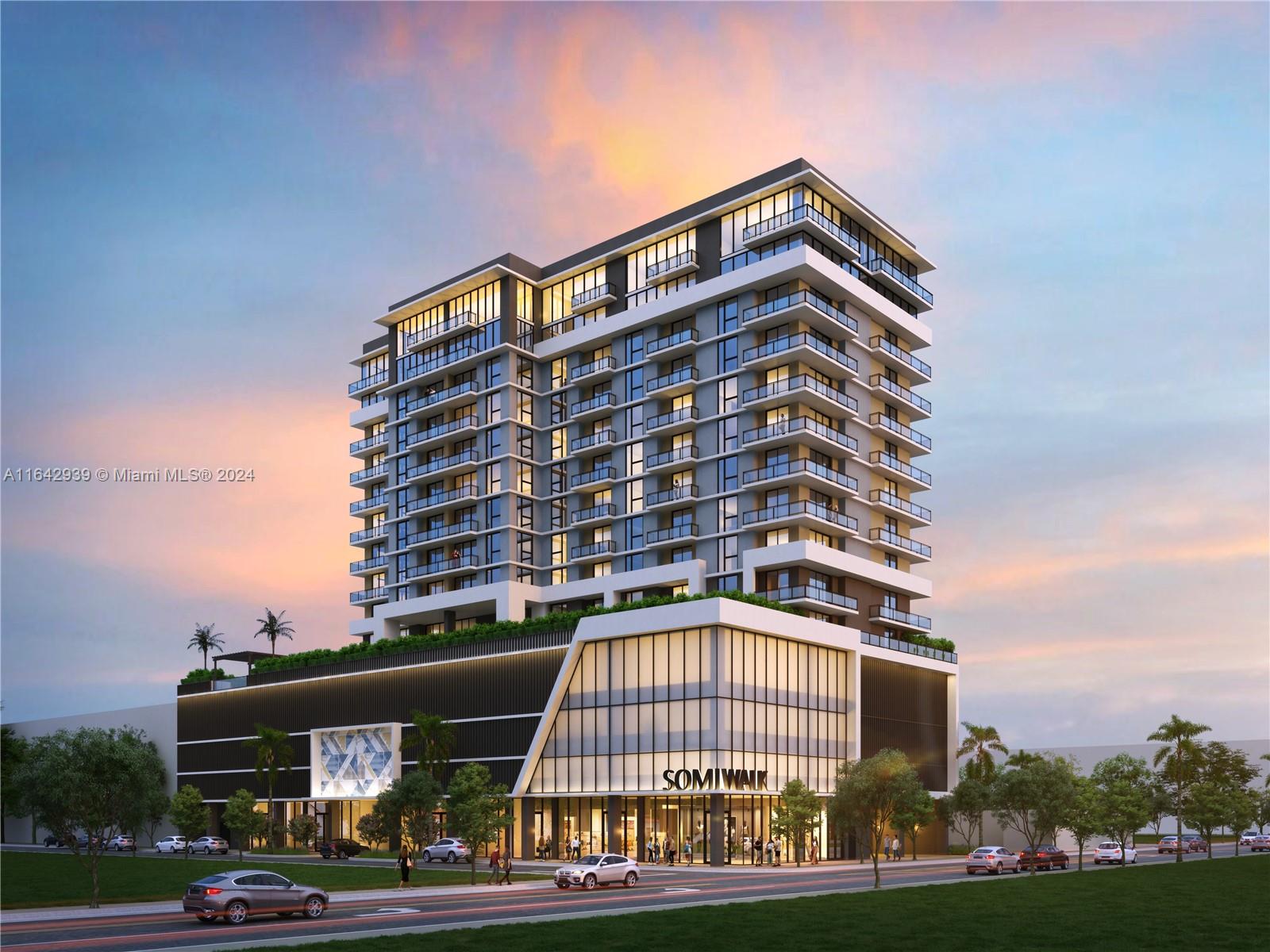Discover Somi Walk Residences, Alta Development's latest project at 5959 SW 71st Street. This exclusive South Miami address offers junior suites, 1 bedroom 1 bathroom,
1bedroom 1.5 bathrooms plus den, & 2-bedroom 2 bathroom residences. Enjoy resort-style amenities including an elegant lobby with 24hr concierge, heated pool, indoor pickleball courts, pet spa, a wellness center, business center with coworking stations, state of the art gym / yoga room, sauna, club room, bike storages and more. Somi Walk residences combine luxury with modern living in a vibrant community, minutes to downtown South Miami, University of Miami, Coral Gables, Coconut Grove, Pinecrest and steps to the metrorail. Reserve your unit today with only 10%. Completion anticipated by end of 2026. No rental restrictions.
