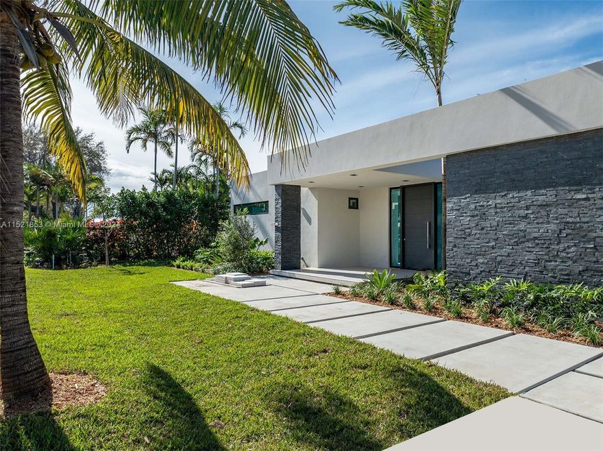 New Construction 2024 Finished! Coral Ridge. Bayview school area. The new luxury modern home is inspired by a
contemporary design and sophisticated architecture. Situated in the prestigious Coral Ridge neighborhood in Fort
Lauderdale. This home will have a front porch and a foyer with a luminous open floor with vol. ceilings which are enhanced by walls of glass overlooking the outdoor living space. The grand living and dining area transition to a covered patio framing with a heated pool. The culinary kitchen features premier appliances and custom cabinetry with a large center island. Outdoor grill kitchen and pavilion. The master suite has a sumptuous spa bath with a private feng shui garden design, (optional jacuzzi). All 4 bedrooms are en-suite.