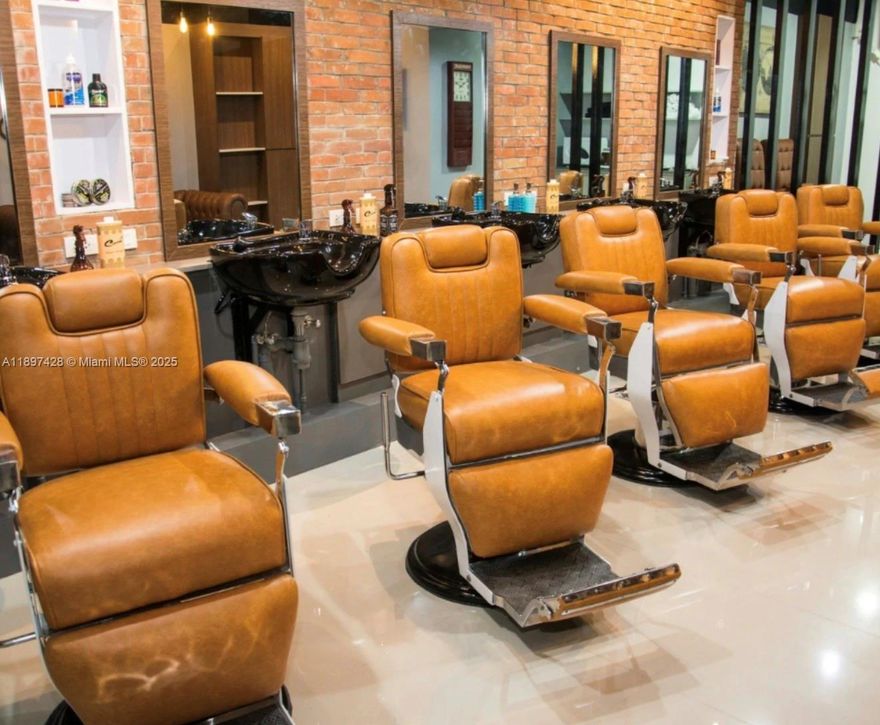 Beautifully designed barbershop located in one of the busiest intersections in the City of Doral. This barbershop was built with top-quality finishes and premium furniture, offering a modern and elegant atmosphere. It features 8 haircut stations, 8 hair-wash stations, 1 manicure/pedicure station, and an additional private room that can be used as an office or easily converted into a spa or treatment room. The business is located in a busy shopping center with ample parking and anchor stores that generate constant traffic. The location has an excellent lease in place. The current owner is selling because he needs to focus on his other businesses not related to this industry. This concept has strong branding potential and could be developed into a franchise model.