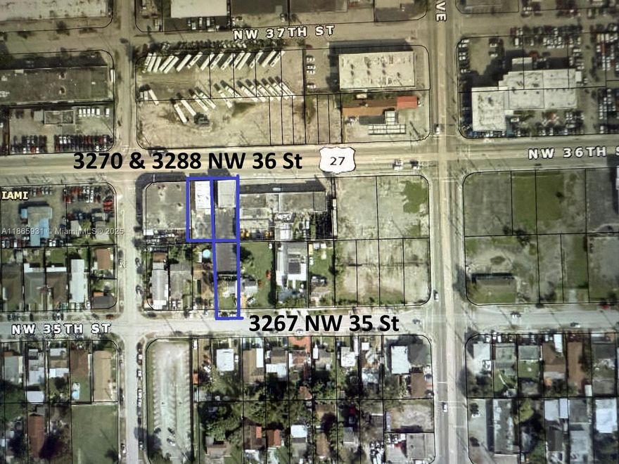 Versatile site for apartment development & existing office/medical use in Miami, FL fronting NW 36th St w/ access to NW 35th St. Currently 2 office buildings used a medical & rehab centers or may be used as standard office.  Additional 2/1 house in back fronting NW 35th St, where ½ the lot is used as paved parking for the offices.  Land Developers: build up to 46 units & up to 8 stories on the 13,500 SF of land zoned T6-8-O.  The extra 2/1 in the back is zoned RU-3/duplex in Miami-Dade County on 6,850 SF bringing total land to 20,350 SF.   Sold as an assemblage of 3 folio’s encompassing single story medical facilities: laid out as 1) examination, x-rays, office & treatment room; & 2) a rehabilitation center. Redevelop apartments, retail, office or use as-is.  Sold as a package/assembly.
