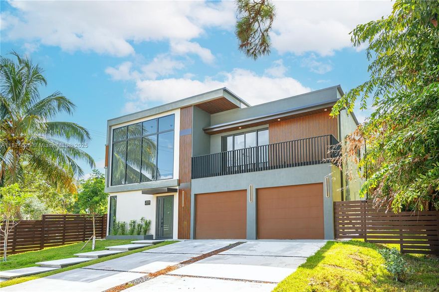 Stunning brand-new modern single-family home in the exclusive Shady Banks neighborhood of Fort Lauderdale. With 3,042 sq. ft. of elegant living space, this residence features 3 spacious bedrooms, 2.5 bathrooms, and an open-concept layout that blends style and functionality. Designed with high ceilings, sleek finishes, and impact glass throughout, this modern masterpiece includes a gourmet kitchen, spa-inspired primary suite, and a 2-car garage. Located just minutes from Las Olas, downtown Fort Lauderdale, the beach, and FLL Airport. Estimated delivery Q4 2025. A rare opportunity to own a modern new construction home in one of Fort Lauderdale’s most sought-after communities.