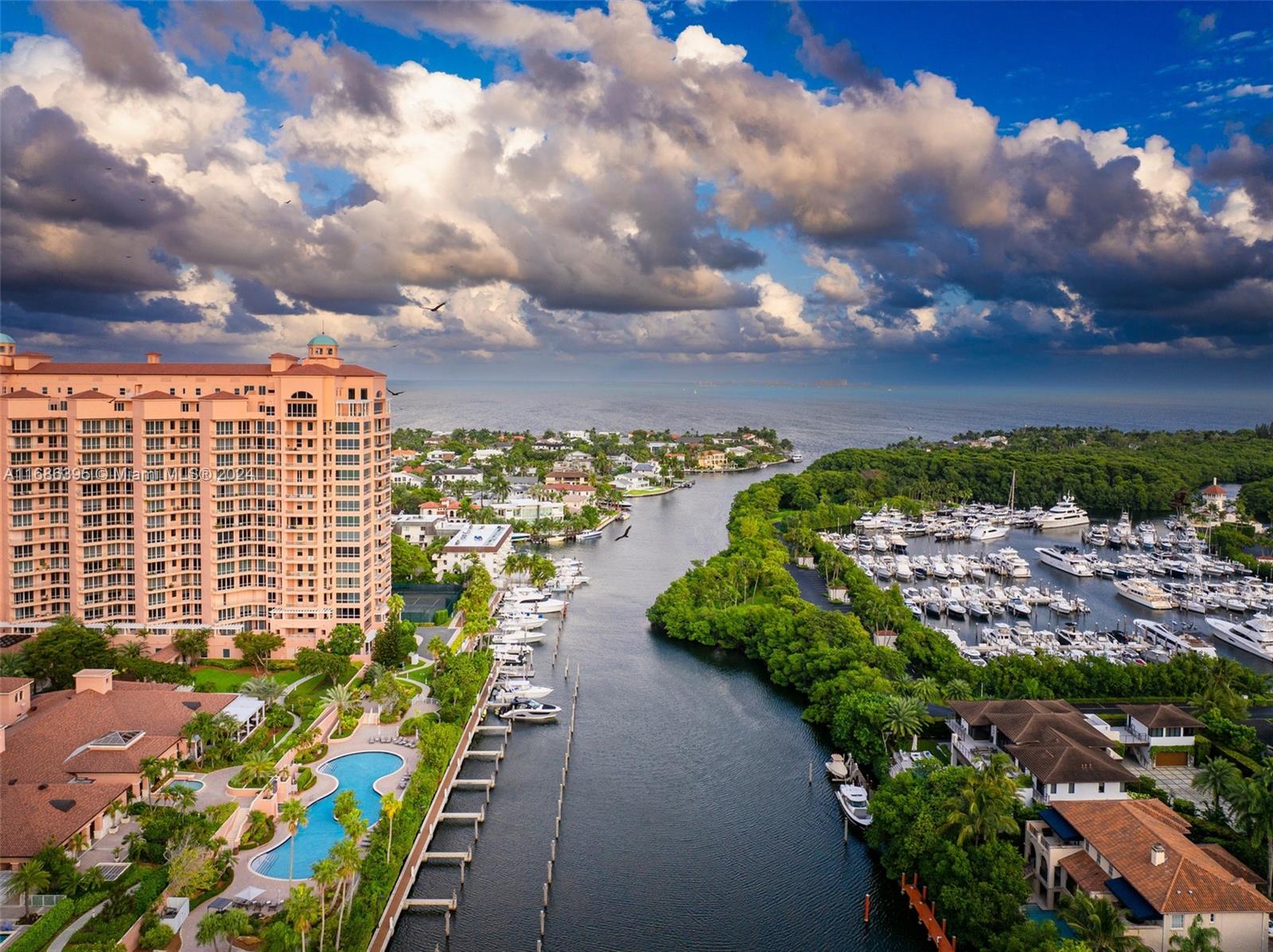 Located in the highly sought after and exclusive Gables Club, this beautiful almost 3000SF unit offers unobstructed views of Biscayne Bay and the Miami skyline. With private elevator entry to the open living, dining, and entertainment spaces, the unit has beautiful wood/ stone flooring, custom cabinetry, custom display units for art, and well-designed storage closets. The 3 Bedroom/2.5 Bathroom unit has 1 bedroom converted to a home office/den. The primary suite has a sitting area, a large walk-in closet, well appointed master bath with dual sinks, separate shower and tub, and separate toilette area. The top-level amenities include a newly renovated restaurant, multiple gyms, tennis courts, spa, hair salon, 2 pools, putting green and dog park. Come enjoy the lifestyle of The Gables Club!