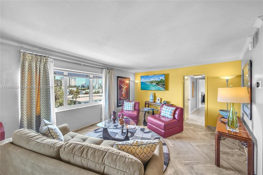 Step in this spacious & beautiful 2/2 condo, you will be greeted by the charmingly decorated living room which is bathed in natural light. Tiled flooring throughout the unit with recess lighting in kitchen and bathrooms. This warm and inviting set-up provides the perfect backdrop for relaxation or entertaining.  This property has impact windows, stainless steel appliances, wood cabinets, granite countertops, a newly renovated pool, recreation room, hallways and lobby.  
It has 2 pkg spots
This stunning condo property is located within walking distance to the beach, shops and restaurants nearby with just 1 block from the Intracoastal. Close to Downtown, Galleria Mall,  Riverwalk arts and entertainment district, FLL Airport and cruise port. 
When we say location...we mean IT HAS LOCATION!