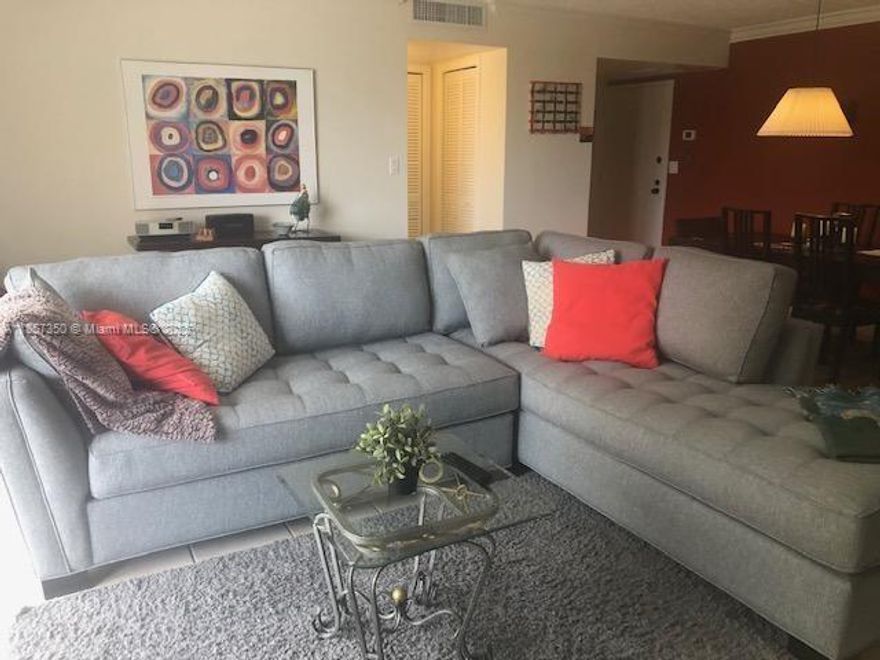 Gables Plaza is perfectly located on the west side of beautiful Biltmore Way. Light, bright and spacious furnished 2/2 corner unit. Sliding doors open to the south facing balcony and wonderful views of the City and Biltmore Way. Walking distance to Publix, Books & Books, Miracle Mile shopping and great Coral Gables restaurants. Great closet space, water, sewer & garbage included. Hurricane shutters, quiet floor location, pool, spa, concierge, onsite manager, one parking spot in garage, resident parking on the street, full service building, near public transportation.