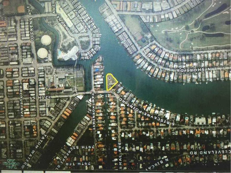 Best waterfront development opportunity in Miami Beach.  Corner lot 30,700 sq ft with canal and bay views and no fixed bridges.  Lot is located inside Biscayne Point island where lots average in size only 11,250.