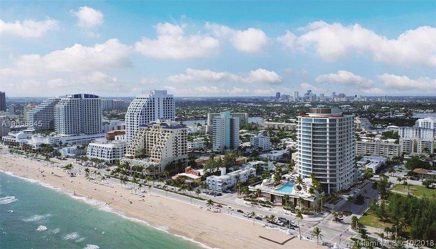 FROM DUSK TILL DAWN. A very RARE opportunity to own in this unique condo-only oceanfront building. Welcome to the PARAMOUNT FTL. If seeing is believing, #506 has the BEST of ALL corner views: Scenic Ocean views during the day, Tropical landscaped views of the Bonnet House estate & breathtaking Sunsets at night overlooking the action of Fort Lauderdale's newest, most trendy North Beach Village. An Unparalleled level of details & amenities: state of the art kitchen: Wolf, Subzero | 10' tinted high Impact glass panoramic windows with wrap around balconies | Italian cabinetry & quartz countertops. Private elevator foyer | Integrated smart building technology | Concierge w/ hotel-inspired lifestyle | Infinity pool | Private Beachfront area for residents. Owner motivated.