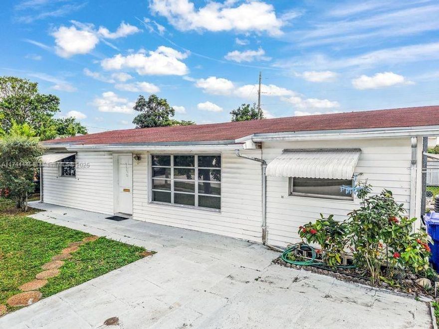 Perfect Canvas for Your Dream Home – Heart of Hollywood! $5,000 Seller Contribution towards buyers closing cost!
This AS-IS 4-bedroom, 2-bathroom single-family home is ready for a family to transform it into their dream space. With a some TLC, this home will truly shine! The garage offers the potential to be converted into in-law quarters, complete with a private entrance – perfect for extended family, guests, or even rental income.
Situated on a generous 6,572 sq. ft. lot in a peaceful, neighborhood, the property boasts a large fenced backyard – perfect for kids, pets, or even a future pool or home expansion.  Roof & A/C- 6 1/2 yrs old, provide a solid foundation for your remodeling plans.
Best of all, enjoy the freedom and flexibility of NO HOA