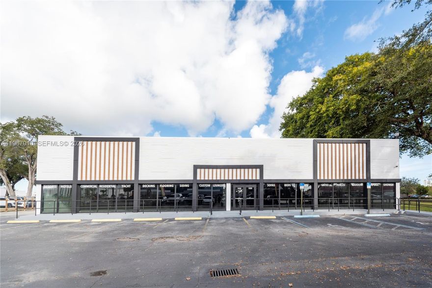 The property is strategically located directly on Stirling Road in a prime Dania Beach location with excellent visibility and high traffic counts. It offers immediate access to Interstate 95 and is just 9 minutes from FLL International Airport, making it ideal for a wide range of retail and industrial users. The physical property is a ±16,420 SF retail/industrial building sitting on a ±0.84-acre lot. The building is in great overall condition and features a retail/showroom in the front, industrial bays in the rear with high ceilings, drive-in dock access, private offices, and private restrooms.