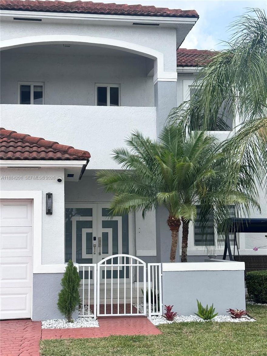 Now refreshed with new front landscaping and thoughtfully virtually staged photos to showcase the home’s full potential.
Immaculate and beautifully maintained home with a peaceful lake view from the front of the property, located in the desirable Pelican Lake community in West Kendall.
This spacious two-story residence features impact-rated windows and doors throughout, custom closets, modern zebra shades, LED lighting, and a highly efficient Titan water heater. The garage has been thoughtfully converted into a comfortable 4th bedroom or home office, adding valuable living space. The main floor offers a generous kitchen and a convenient half bath.
Step outside to a porcelain-tiled terrace with a stylish pergola and a private fenced yard—perfect for entertaining or relaxing.
Recently enhanced with new front landscaping, offering fresh curb appeal and beautiful potential as the greenery continues to grow.
Quiet, well-kept community close to top schools, parks, shopping, and dining, with quick access to major roads. Truly move-in ready.