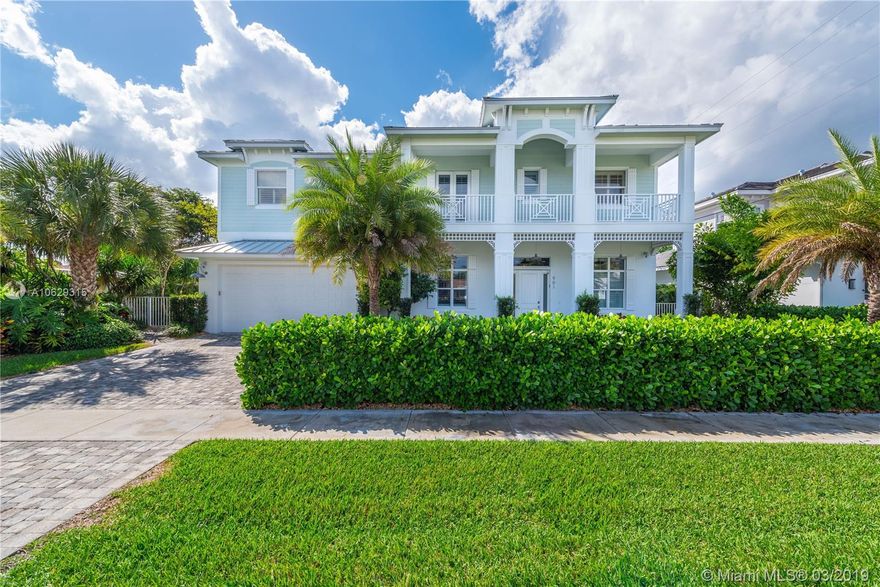 A showstopper!  Please tour this incredible 6 bedroom, 4.5 bath two story Key West style home and be instantly transported to the Florida Keys.  This deceptively large house has a wide open floorplan, massive ceiling heights, spacious bedrooms and an incredible amount of closet space; all nestled into a warm home with cozy corners and intimate spaces.  Every design detail is thoughtful and creative, perfect for entertaining as well as everyday living.  The Boca Villas area is undergoing a complete transformation with new construction around every corner.  It is truly a perfect time to take advantage of this gentrification and changeover. If you ever thought to buy a teardown and build your dream house, this would be it.  Save the three years and brain damage and move in here tomorrow!