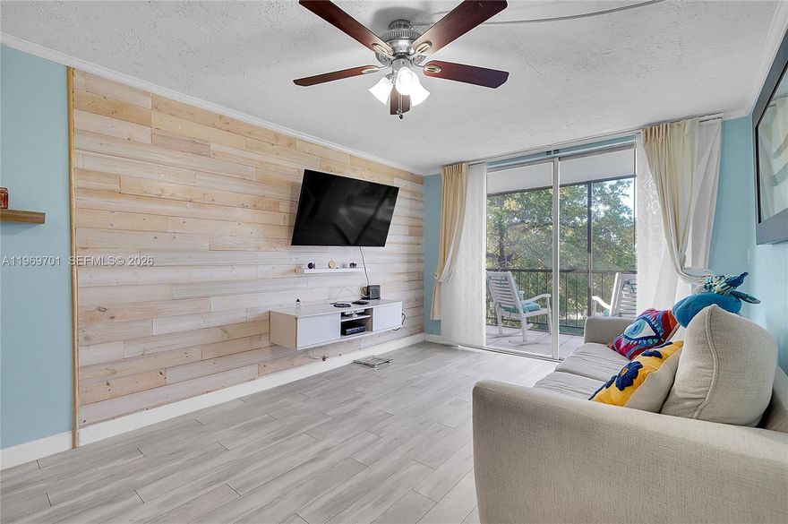 Welcome to this charming, well maintained and partially furnished condo. It features stainless steel appliances, tile and laminate flooring, a spacious bedroom, bright and open living area and a screened balcony perfect for relaxation. The community amenities include a pool, spa, tennis courts, clubhouse and gym-ideal for active and comfortable lifestyle. Conveniently located near shopping, dining and major highways. This condo offers comfort and convenience. Don't miss your chance to make this beautiful condo your net home. Schedule your showing today!