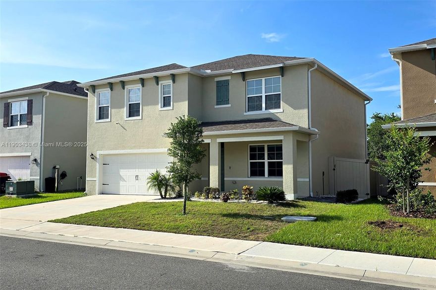 Completed, near Disney and Universal parks. Find all the space you need in our popular two-story Hayden floorplan in Cascades, one of our communities in Davenport, Florida. Inside this 5-bedroom, 3-bathroom home, you'll find 2,601 square feet of flexible living space and a two-car garage. Step through the front foyer and you're greeted with a flex room designed for work or play. Make your way to the kitchen on the first floor, which overlooks the living room, dining room and slider to the backyard patio. The kitchen features a center island with room for seating, plentiful cabinetry, quartz countertops, stainless steel appliances and a walk-in pantry which are sure to turn both heads and make meal prep easy.
